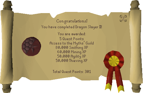 Dragon Slayer II completion rewards