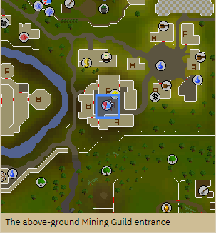 Mining Guild OSRS Map Location ground entrance
