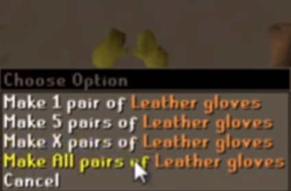 Leather gloves farming guide 1-99