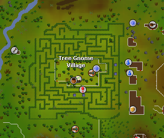 You will find no minotaur in this maze, but it does hide something – the village of the tree gnomes 