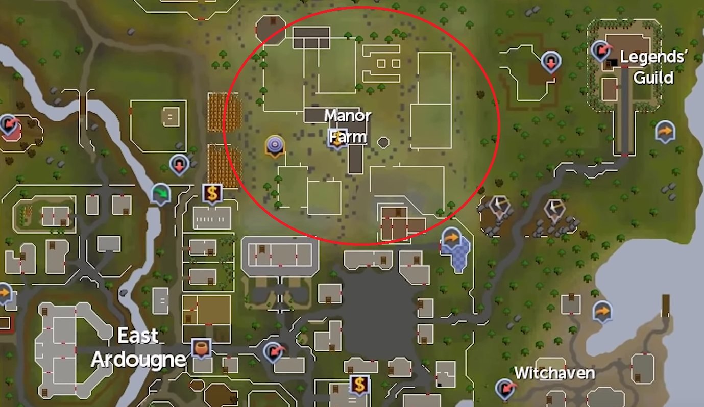 Location of player owned farm in RuneScape