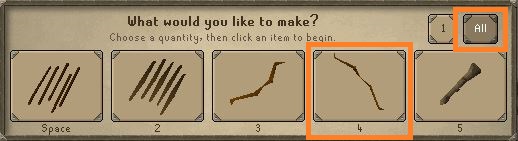 OSRS Carve Longbow Menu