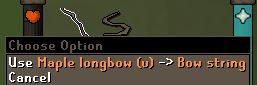 OSRS Stringing Maple Longbow