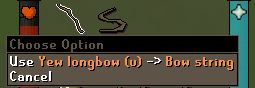 OSRS Stringing Yew Longbow