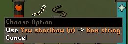OSRS Stringing Yew Shortbow